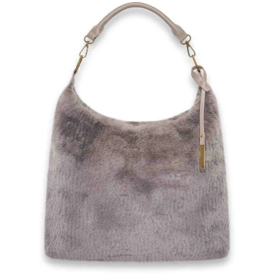 Afbeelding van Faux fur hobo ( licht grijze )