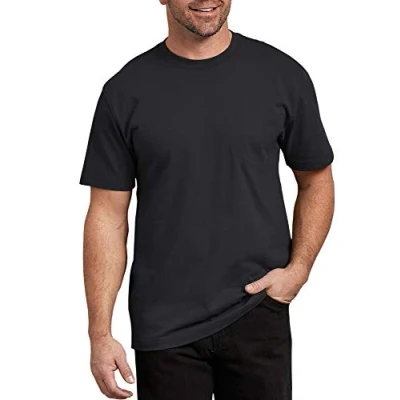 Afbeelding van Dickies Heren T shirt met korte mouwen en zware ronde hals, Zwart, L