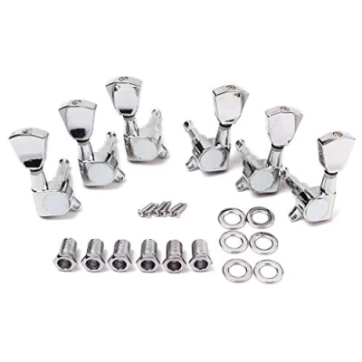 Afbeelding van Alnicov 6 Stks Gitaar Tuners String Sealed Tuning Key Pegs Machine Heads (3L3R) Met Keystone Knop Vervanging Voor Lp Sg Tl Stijl Elektrische Of Akoestische Gitaren Chroom