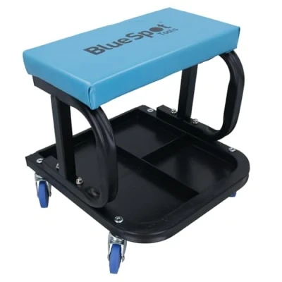 Afbeelding van AB Tools Garage Werkplaats Mechanica Gewatteerde Rolling Kruk Stoel Seat Swivel Wielen