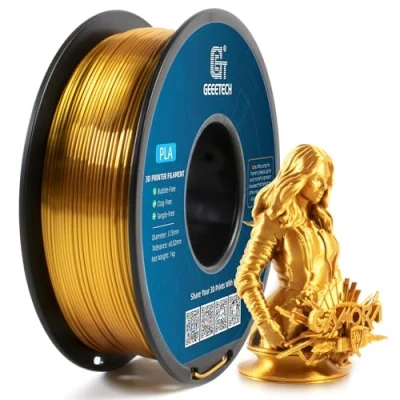 Afbeelding van GEEETECH PLA Filament 1,75mm Zijde Goud, 3D Printer 1kg Spoel