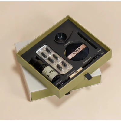 Afbeelding van KYRO Beauty DIY Henna Brow Kit kleuren Wenkbrauwverf Tint Wenkbrauw Black Zwart