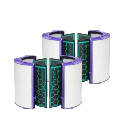 Afbeelding van 2 x HEPA filter vervanging + actieve koolfilter compatibel met Dyson Pure Cool TP04 TP05 HP04 HP05 DP04 DP05 luchtreiniger vervangt 969048 03 01