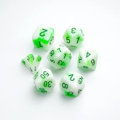 Afbeelding van Gamegenic Glow Series RPG Dice Set: Venom Stones (7 stuks)