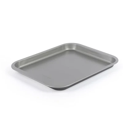 Afbeelding van Salter Essentials 35 cm Baking Tray Non Stick Coating, Rectangular Oven Sheet, Dishwasher Safe, Easy to Clean, Made in the UK, Durable Chip/Cookie Tray, Lightweight, PFOA Free