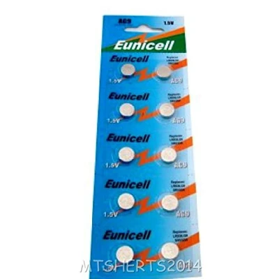 Afbeelding van Lot de 10 palen bouton alcalines AG9 G9 LR45 LR936 LR936SW SR936 SR936W SR936SW 394 type