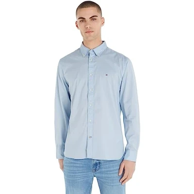 Afbeelding van Tommy Hilfiger CORE FLEX Regular FIT Overhemd, Heren, Maat: XS, Calm blue