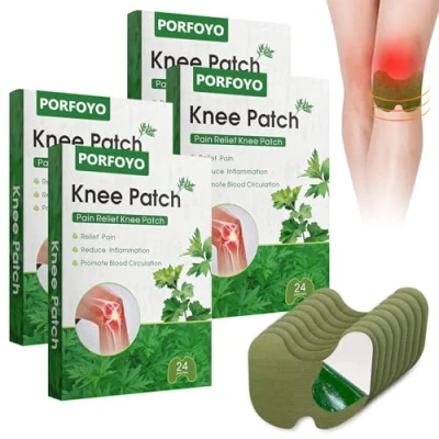 Afbeelding van Knie Pijnverlichtingspatch, 96 Stuks Pain Relief Patch, Zelfklevende Warmtepleisters voor Knieën, Rug, Nek en Schouders, Alsem Moxibustion Pijnbestrijding van Spier Gewrichtspijn