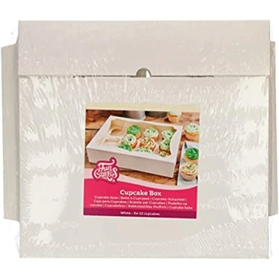 Afbeelding van FunCakes Cupcake Doos voor 12 Cupcakes of Muffins Taartdozen Wit 3 Stuks