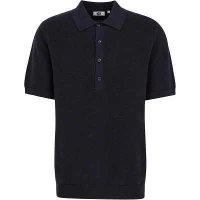 Afbeelding van WE Fashion regular fit polo gebreid donkerblauw