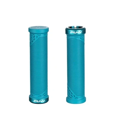 Afbeelding van Funn Hilt JR Mountainbike Handvatten met Enkelvoudige Klemsluiting, Fietsstuurvergrendelingshandvatten een binnendiameter van 19 mm (Turq)