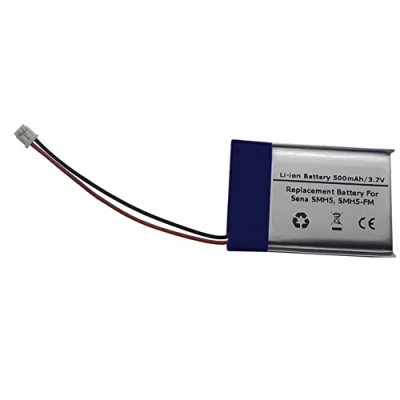 Afbeelding van 3,7 V 500 mAh vervangende accu voor Sena SMH5, SMH5 FM motorfiets bluetooth headset, helmintercom, draadloze hoofdtelefoon, batterijmodel: ICP40 / 25 40P