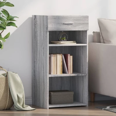 Afbeelding van Dressoir 45x42,5x93 cm bewerkt hout grijs sonoma eikenkleurig