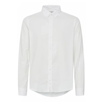 Afbeelding van CASUAL FRIDAY Heren CFAnton LS BD a fil Shirt Hemd, 110602_Snow White, S, 110602, sneeuwwit, S