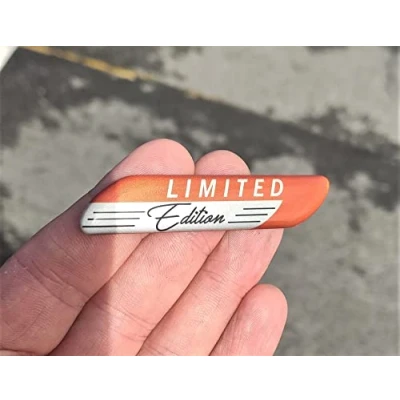 Afbeelding van 3D Gel Siliconen limited edition Badge Auto panel lichaam Zelfklevende Embleem Sticker Voertuig Tuning (ORANJE)