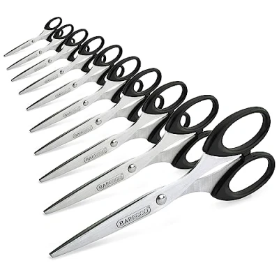 Afbeelding van Rapesco 1579 Business Pack: 10 Essentiële 16cm Roestvast Stalen Scharen, Zwart
