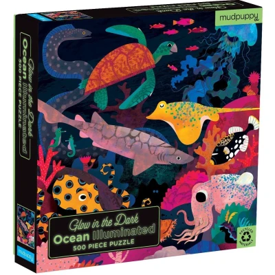 Afbeelding van Mudpuppy Glow in the dark Puzzle Oceaan 500 Teile