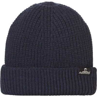 Afbeelding van NOMAD® Turoa Muts Heren Winter One Size Blauw Rib gebreid Wolmix