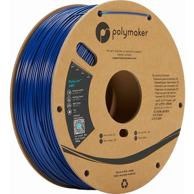 Afbeelding van Polymaker PE01007 PolyLite Filament ABS kunststof Geurarm 1.75 mm 1000 g Blauw 1 stuk(s)