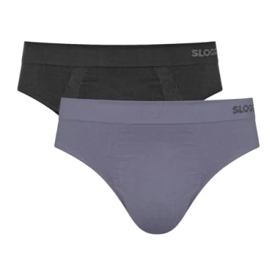 Afbeelding van Sloggi MEN GO Smooth Brief 2 PACK Slip, Heren, Maat: Large, Black