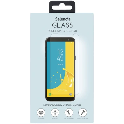 Afbeelding van Screenprotector Samsung Galaxy J6 Plus: Selencia Gehard Glas