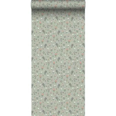 Afbeelding van Leen Bakker ESTAhome Behang Bloemetjes Verd Groen 50cm X 9 M 139287 Vlies