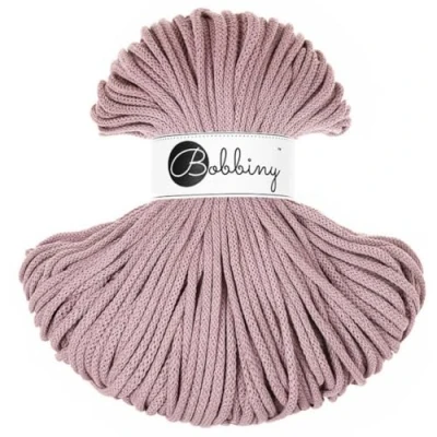 Afbeelding van Bobbiny Hoogwaardig 5 mm gevlochten macramé koord (mauve) 100 meter