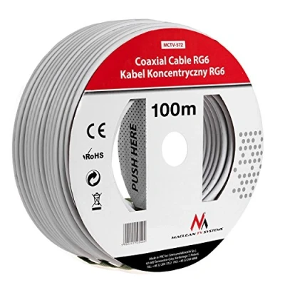 Afbeelding van RG6 Coaxiale kabel 1.0CCS 100 m Maclean TV