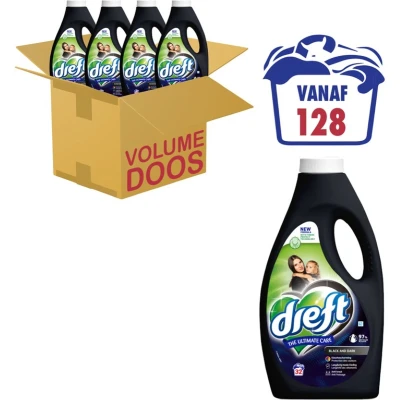 Afbeelding van 4x Dreft Vloeibaar Wasmiddel Zwart&amp;Donker 32 Wasbeurten 1,4 liter