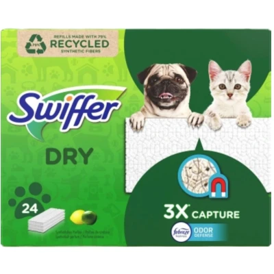 Afbeelding van Swiffer Dry Vloerdoekjes Navulling 24 stuks