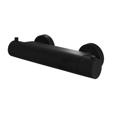 Afbeelding van HotBath Cobber X thermostatische douchemengkraan CX008 Mat zwart