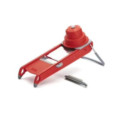 Afbeelding van De Buyer Swing Plus mandoline rood regelbaar snijdikte