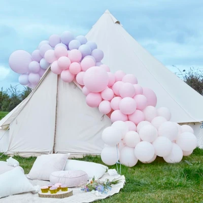 Afbeelding van Pastel Paars en Roze XL 200 stuks