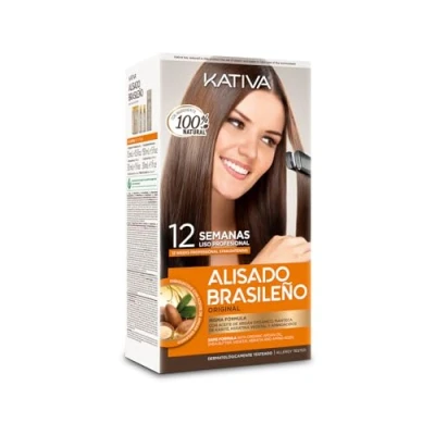 Afbeelding van Kativa Braziliaanse keratine en argan gladmakingsset, 145 ml