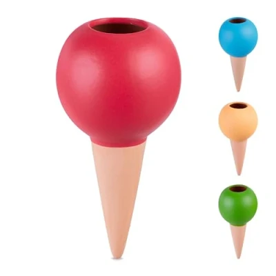 Afbeelding van Relaxdays waterdruppelaar keramiek, set van 4, 300 ml, voor kamerplanten &amp; potplanten, H x Ø: ca. 18 9 cm, meerkleurig