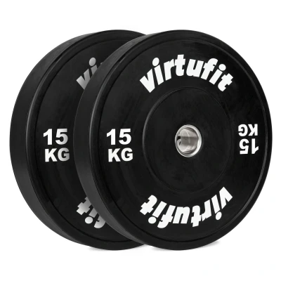 Afbeelding van VirtuFit Bumper Plate Olympische Halterschijf van Rubber 50 mm set 2 x 15 kg