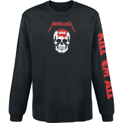 Afbeelding van Metallica Kill &#039;Em All Skull Shirt met lange mouwen zwart XL