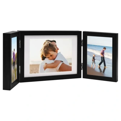 Afbeelding van Fotolijst drieluik 22x15 cm+2x(10x15 cm) zwart