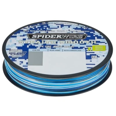 Afbeelding van Spiderwire Stealth Smooth 8 New 2020, 300 m, Blue Camo, voudig gevlochten koord met microcoating, 0,06 mm 0,39 mm, 5,4 kg 46,3 (300, 0,29 26,4 kg)