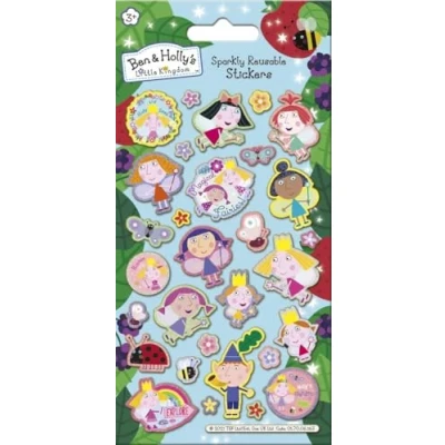Afbeelding van Paper Projects Ben and Holly&#039;s Little Kingdom Sparkly herbruikbare stickers Officieel gelicentieerd product Herbruikbaar op niet poreuze oppervlakken, blauw, 19,5 cm x 9,5