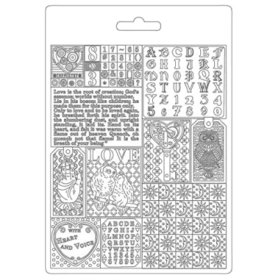 Afbeelding van Stamperia Soft Mould A5 Alchemy Patchwork (K3PTA5607) (DISCONTINUED)