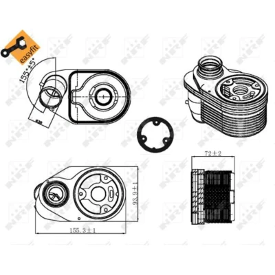 Afbeelding van Oliekoeler, motorolie NRF 31324