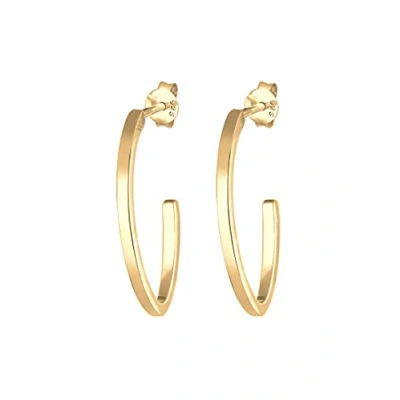 Afbeelding van Elli Oval Geo Basic Oorbellen goldcoloured, Dames, Maat: One Size, Gold coloured