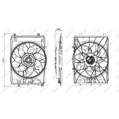 Afbeelding van NRF Ventilatorwiel motorkoeling 47851
