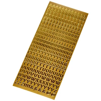 Afbeelding van Anita&#039;s Hoofdletters Overzicht Stickers Goud, 4,3 x 0,1 27,3 cm