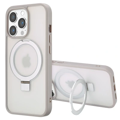 Afbeelding van Apple iPhone 13 Pro Max MagSafe Hoesje Kunststof Accezz Hardcase/Backcover Grijs Telefoonhoesje Shockproof/Valbescherming