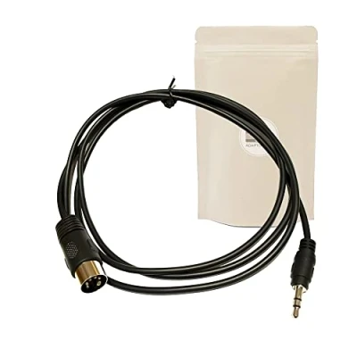 Afbeelding van Adapterkabel DIN 5 Pin MIDI mannelijk naar 3,5 mm mini jack stereo audio hifi 150 cm
