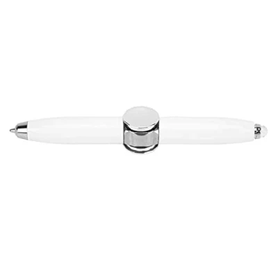 Afbeelding van Fidget Pen, Schrijfhulpmiddel LED roterende Pen voor Kenmerkende Verlichting (Wit)