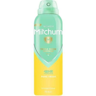 Afbeelding van Mitchum Triple Odor Defense 48HR Protection Aerosol Deodorant &amp; Anti Perspirant Pure Fresh 200 ml
