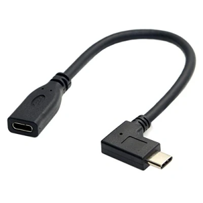 Afbeelding van CY USB 3.1 Type C Mannelijke naar Vrouwelijke Data Extension Kabel voor MacBook &amp; Laptop Tablet Mobiele Telefoon, 0.2m Hoek